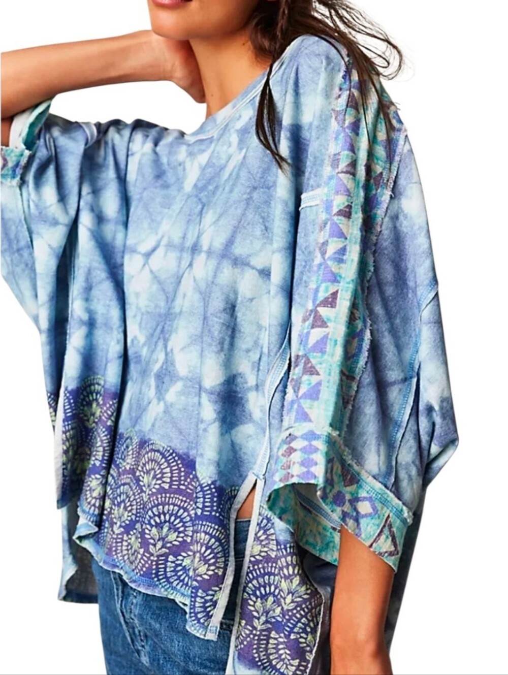 Free People We The Free Feeling Radical Tee Oversized Relaxed Tie Dye XL NWT